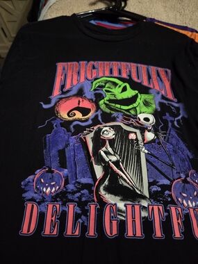 Hanes Black Kids Halloween Tee with Neon Graphic